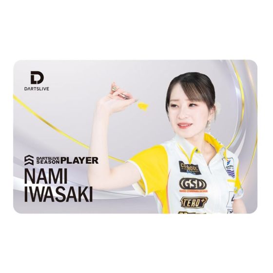 (限定) DARTSLIVE PLAYER GOODS V4 岩崎奈美 (Nami Iwasaki) 選手款 [卡片及金屬立牌]